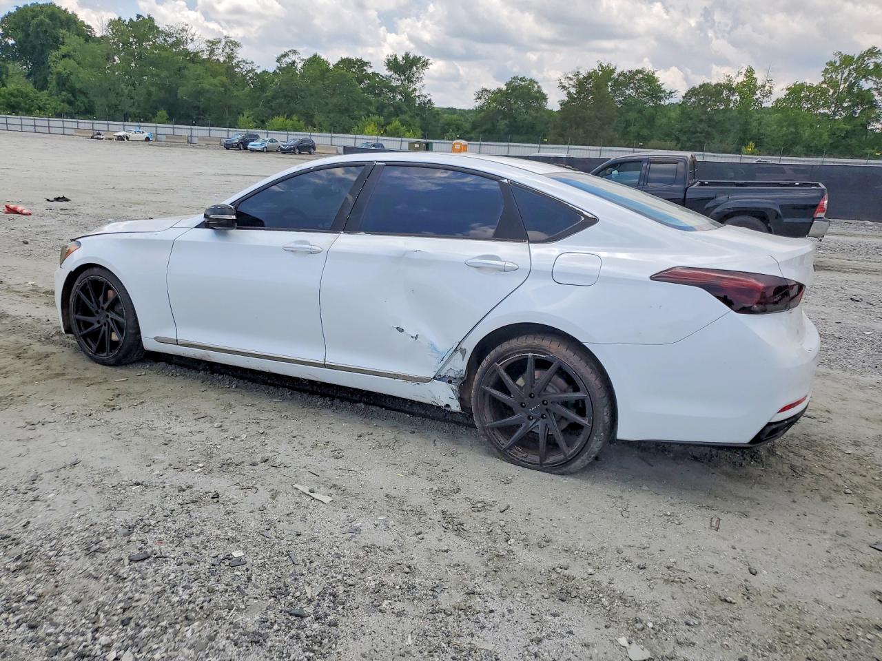 2015 Hyundai Genesis 3.8l White vin: KMHGN4JEXFU050578