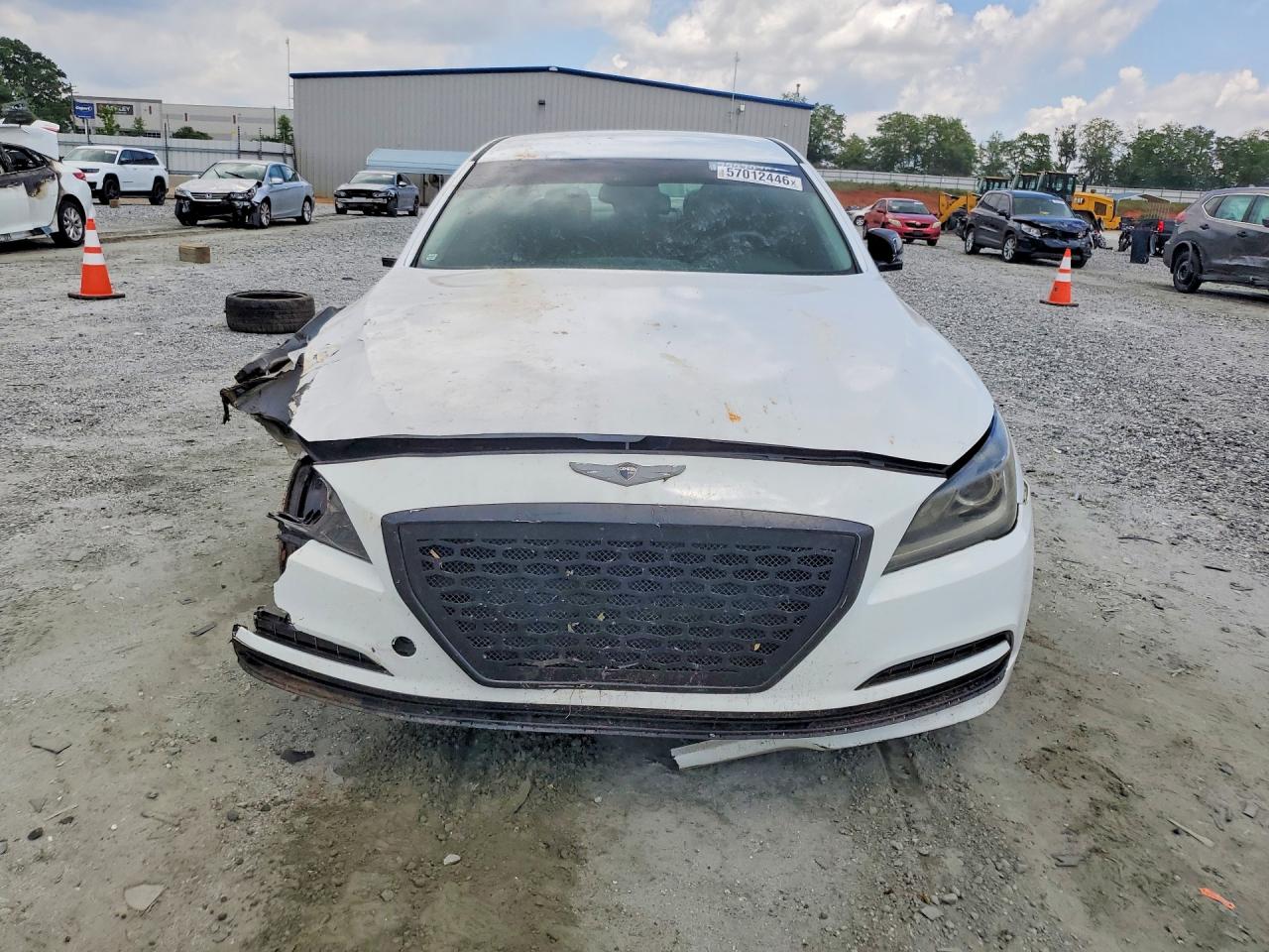 2015 Hyundai Genesis 3.8l White vin: KMHGN4JEXFU050578