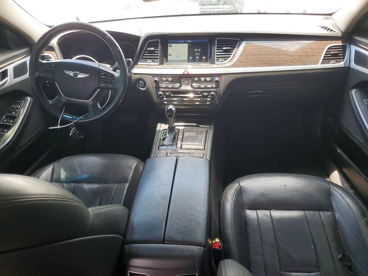 2015 Hyundai Genesis 3.8l White vin: KMHGN4JEXFU050578