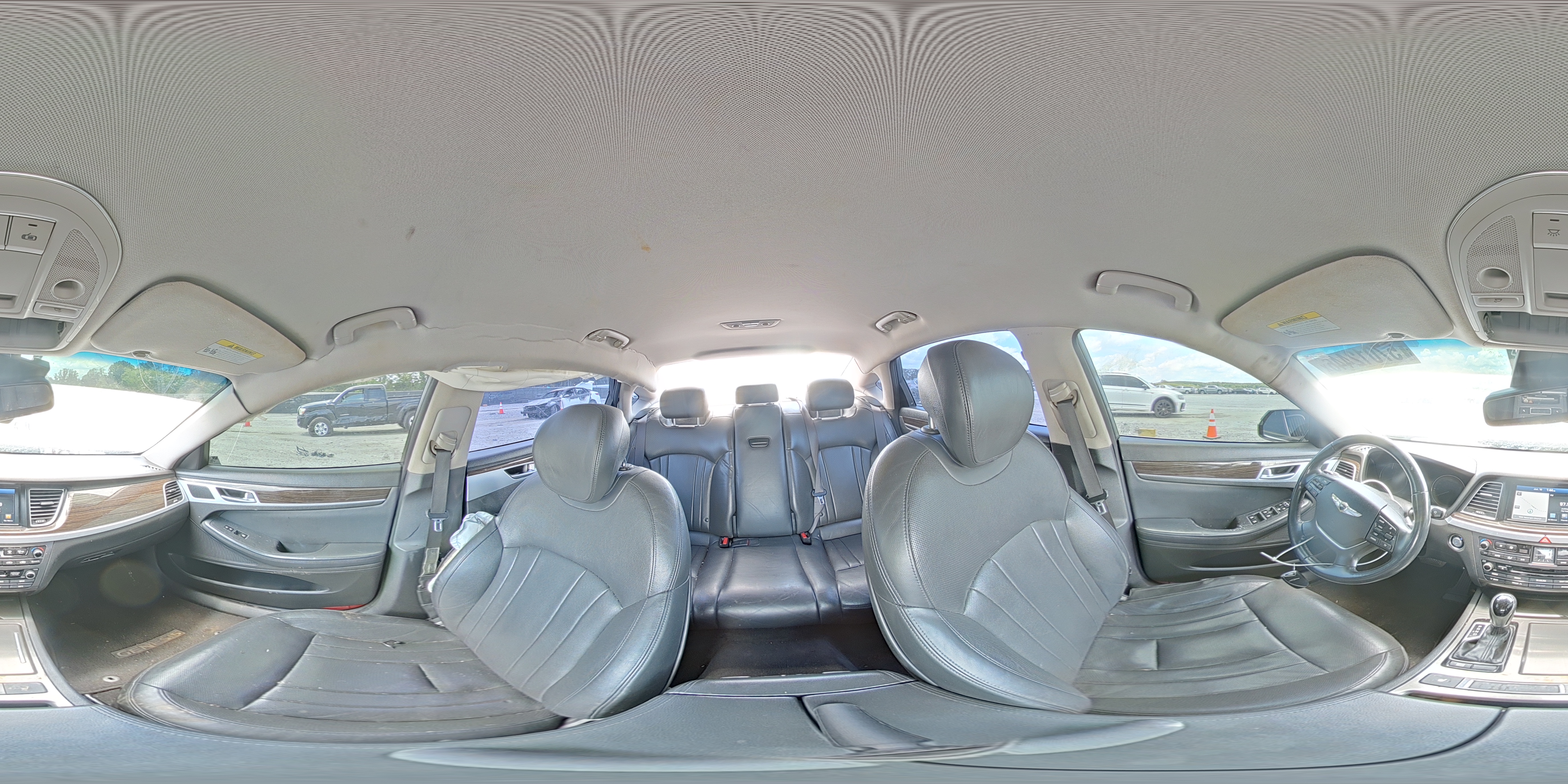 2015 Hyundai Genesis 3.8l White vin: KMHGN4JEXFU050578