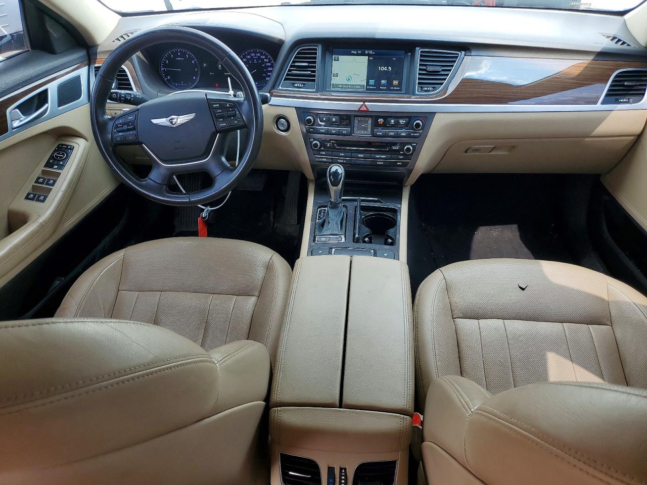 2015 Hyundai Genesis 3.8l White vin: KMHGN4JEXFU056560