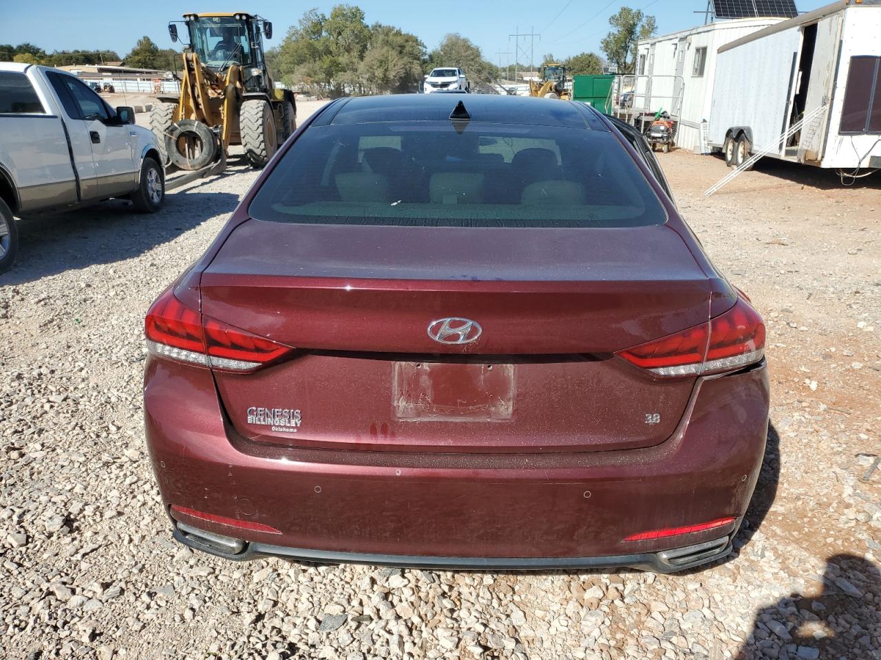 2015 Hyundai Genesis 3.8l Maroon vin: KMHGN4JEXFU063993