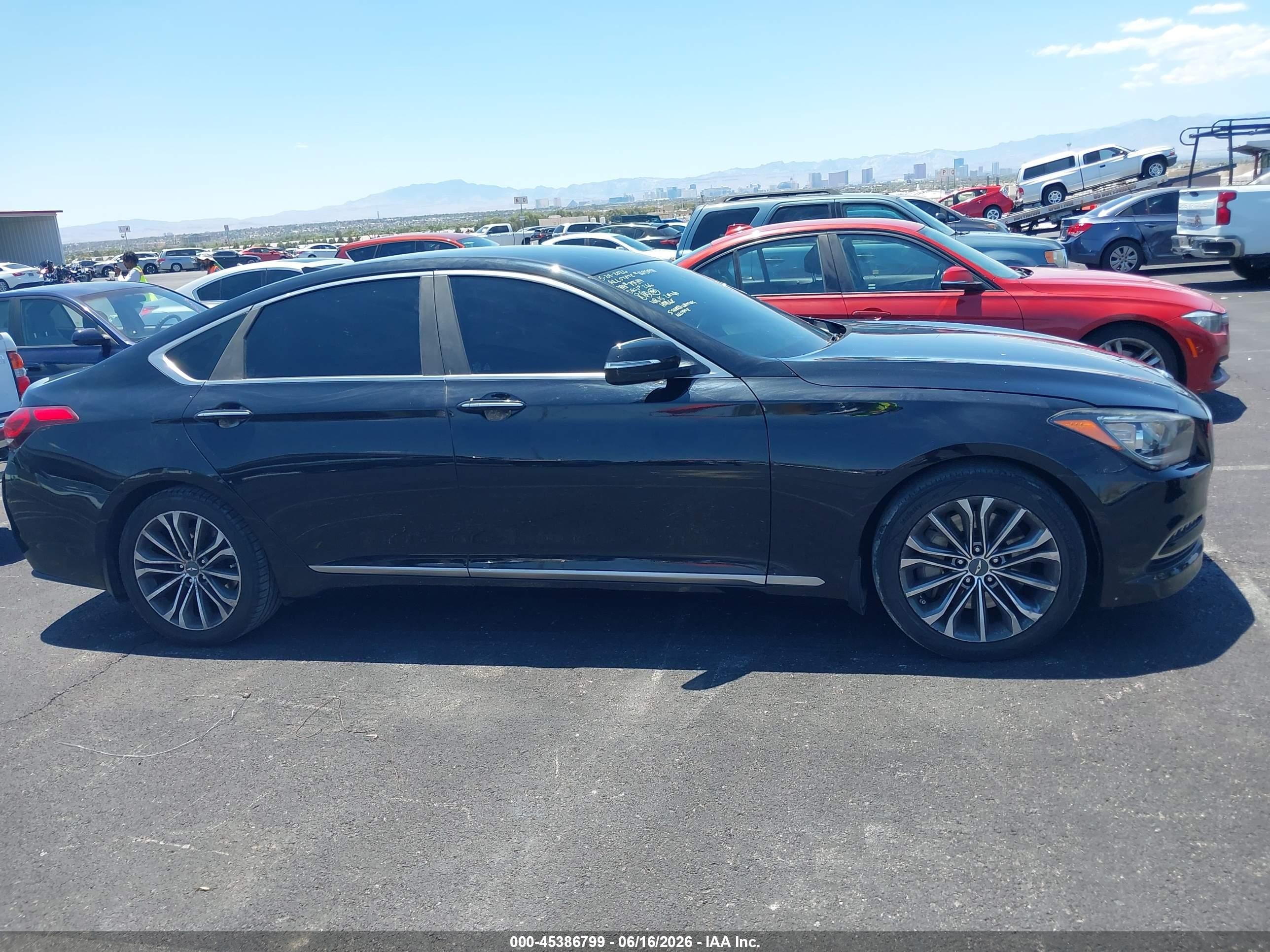 2015 Hyundai Genesis 3.8 Black vin: KMHGN4JEXFU074959
