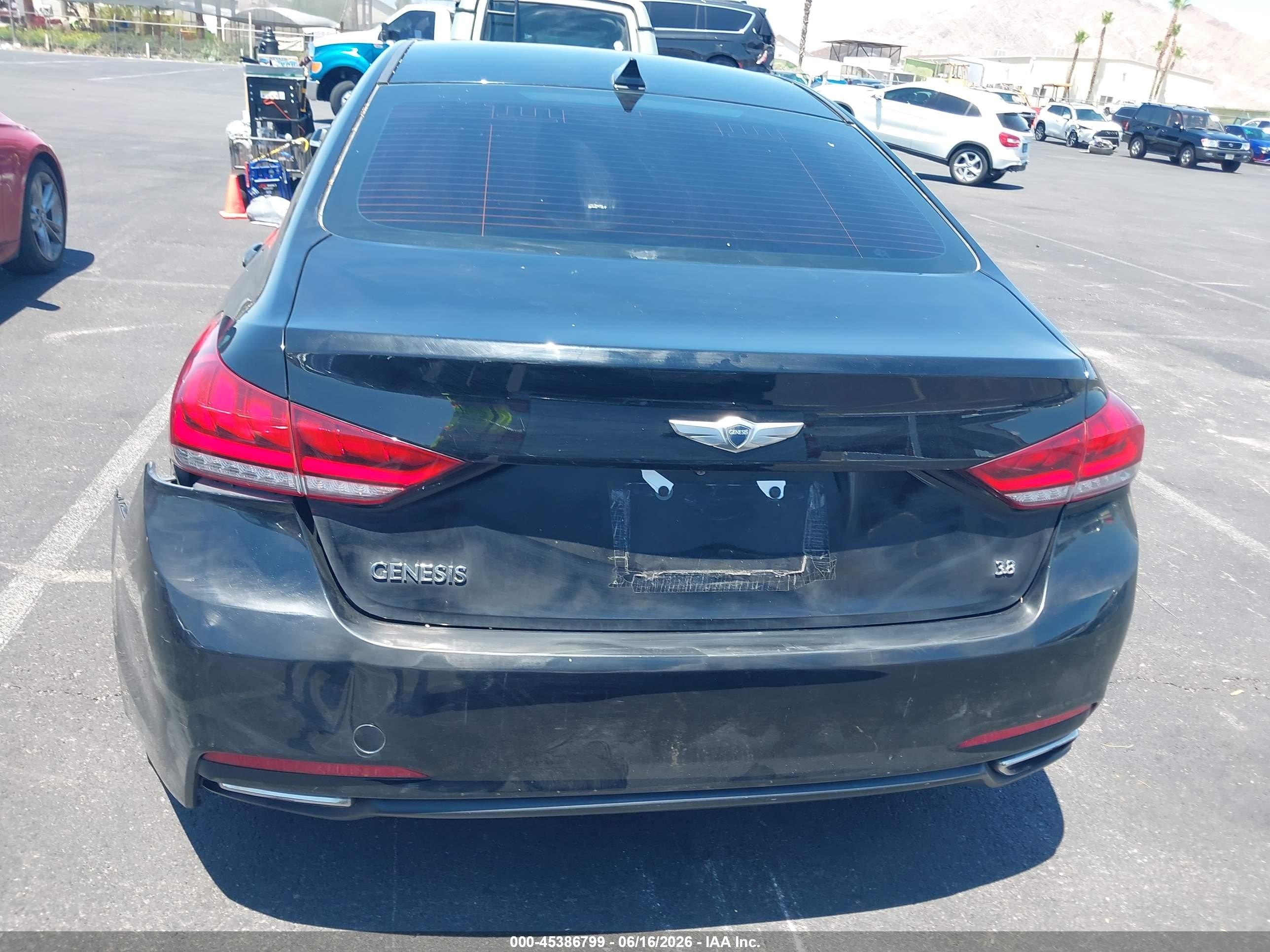 2015 Hyundai Genesis 3.8 Black vin: KMHGN4JEXFU074959