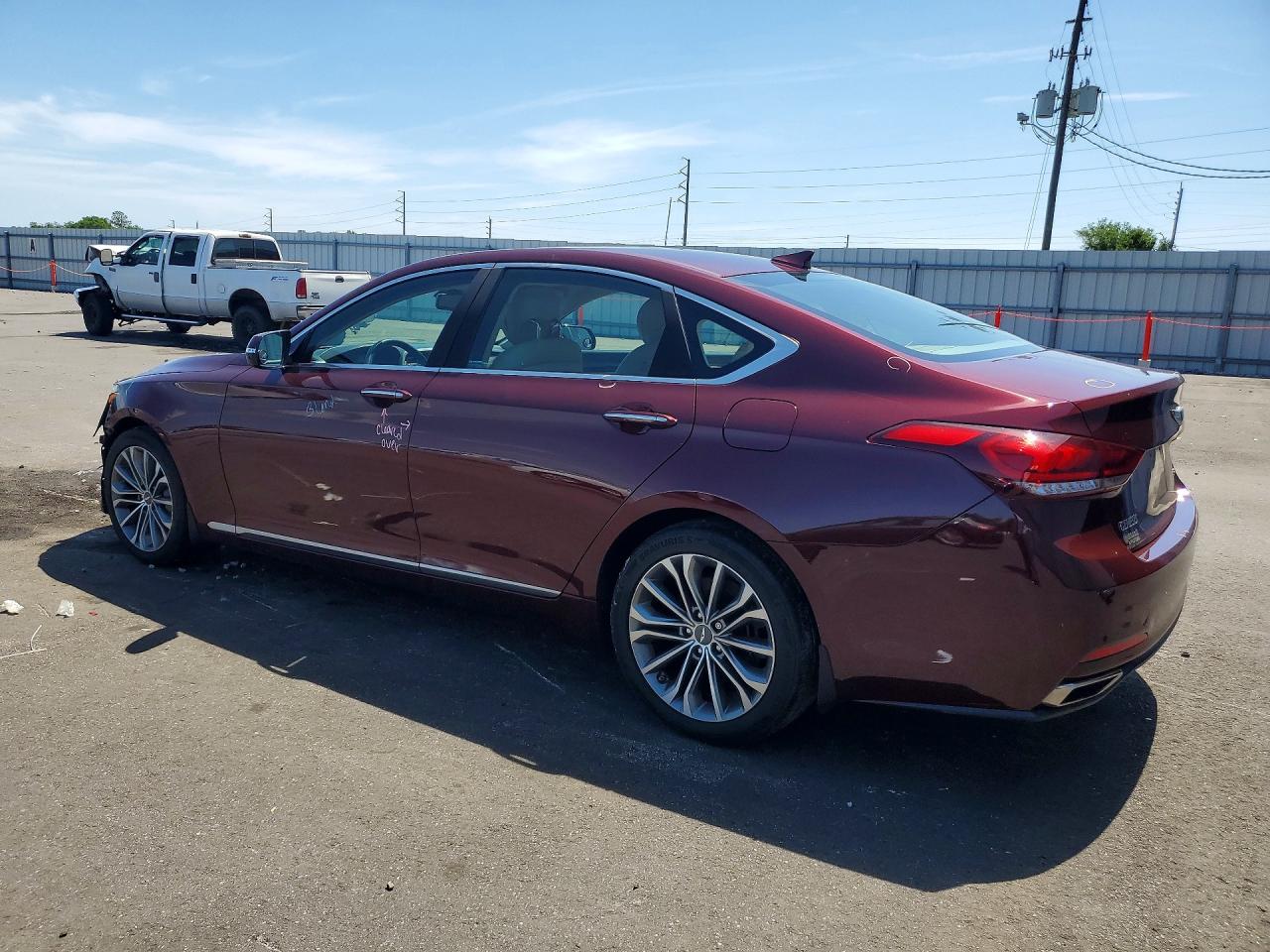 2015 Hyundai Genesis 3.8l Maroon vin: KMHGN4JEXFU080521