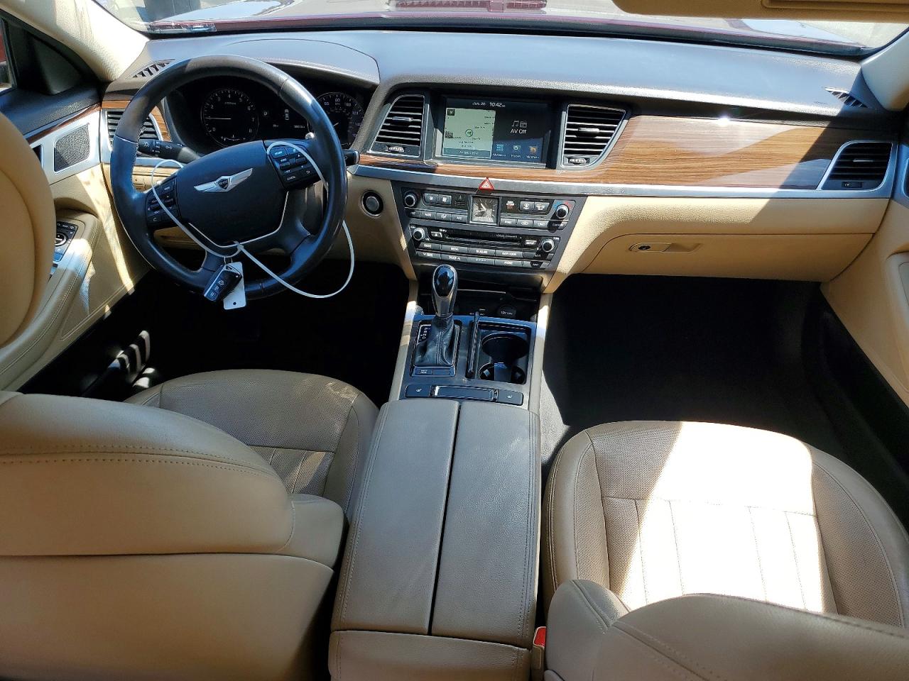 2015 Hyundai Genesis 3.8l Maroon vin: KMHGN4JEXFU080521