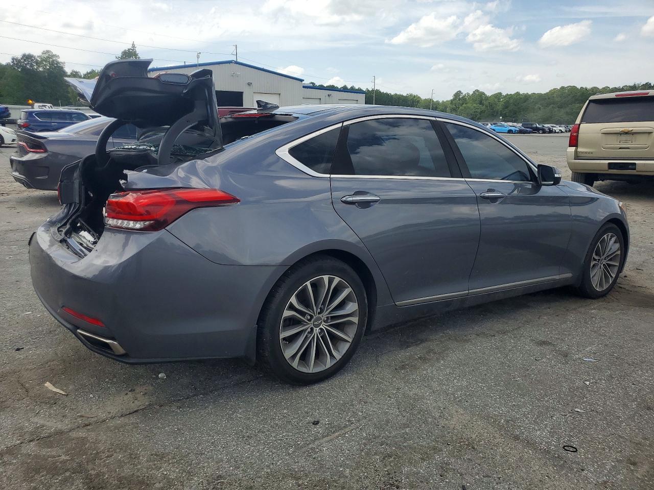2015 Hyundai Genesis 3.8l Black vin: KMHGN4JEXFU081958