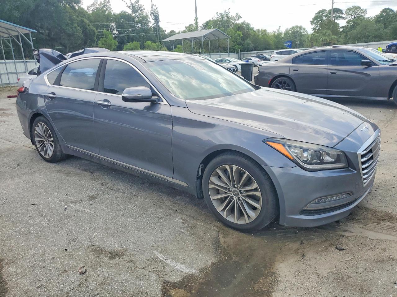 2015 Hyundai Genesis 3.8l Black vin: KMHGN4JEXFU081958