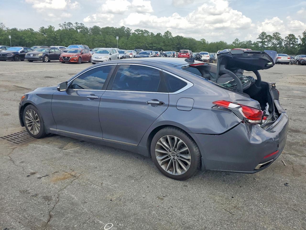 2015 Hyundai Genesis 3.8l Black vin: KMHGN4JEXFU081958
