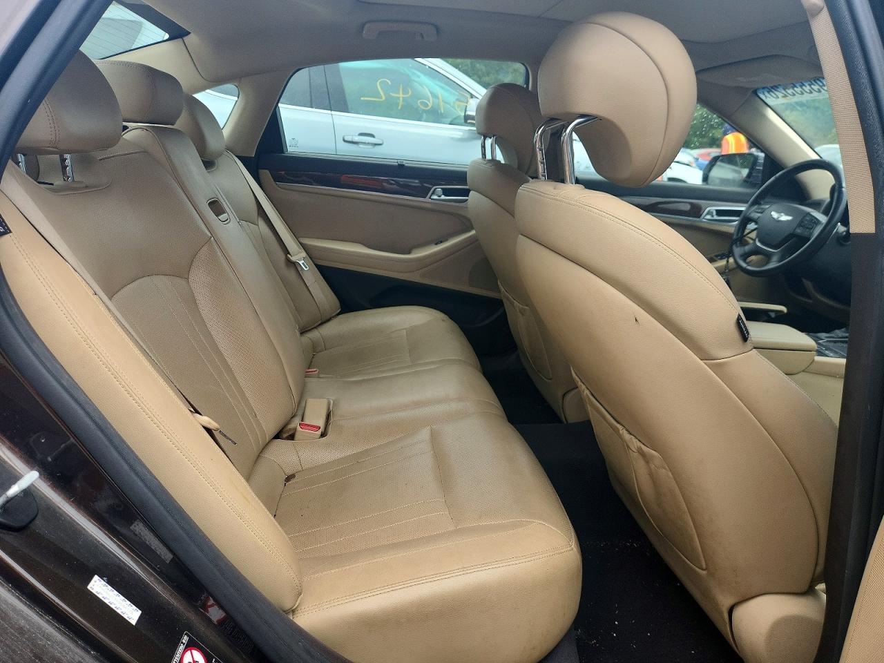 2015 Hyundai Genesis 3.8l Brown vin: KMHGN4JEXFU084178