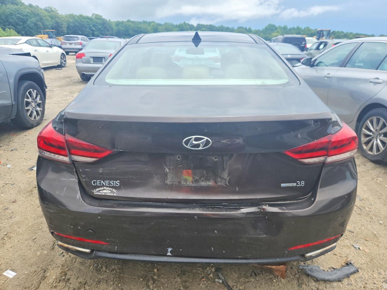 2015 Hyundai Genesis 3.8l Brown vin: KMHGN4JEXFU084178