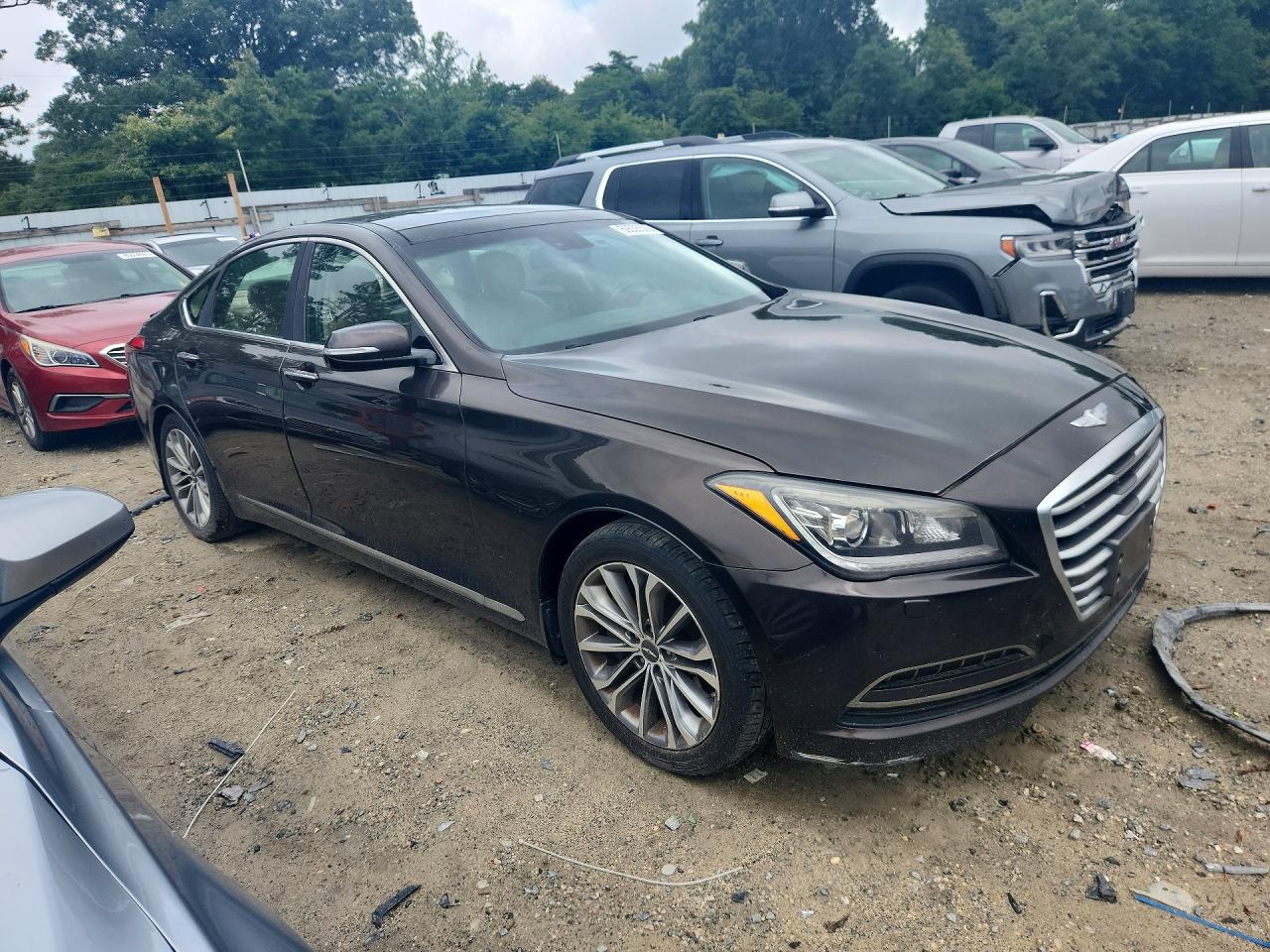 2015 Hyundai Genesis 3.8l Brown vin: KMHGN4JEXFU084178