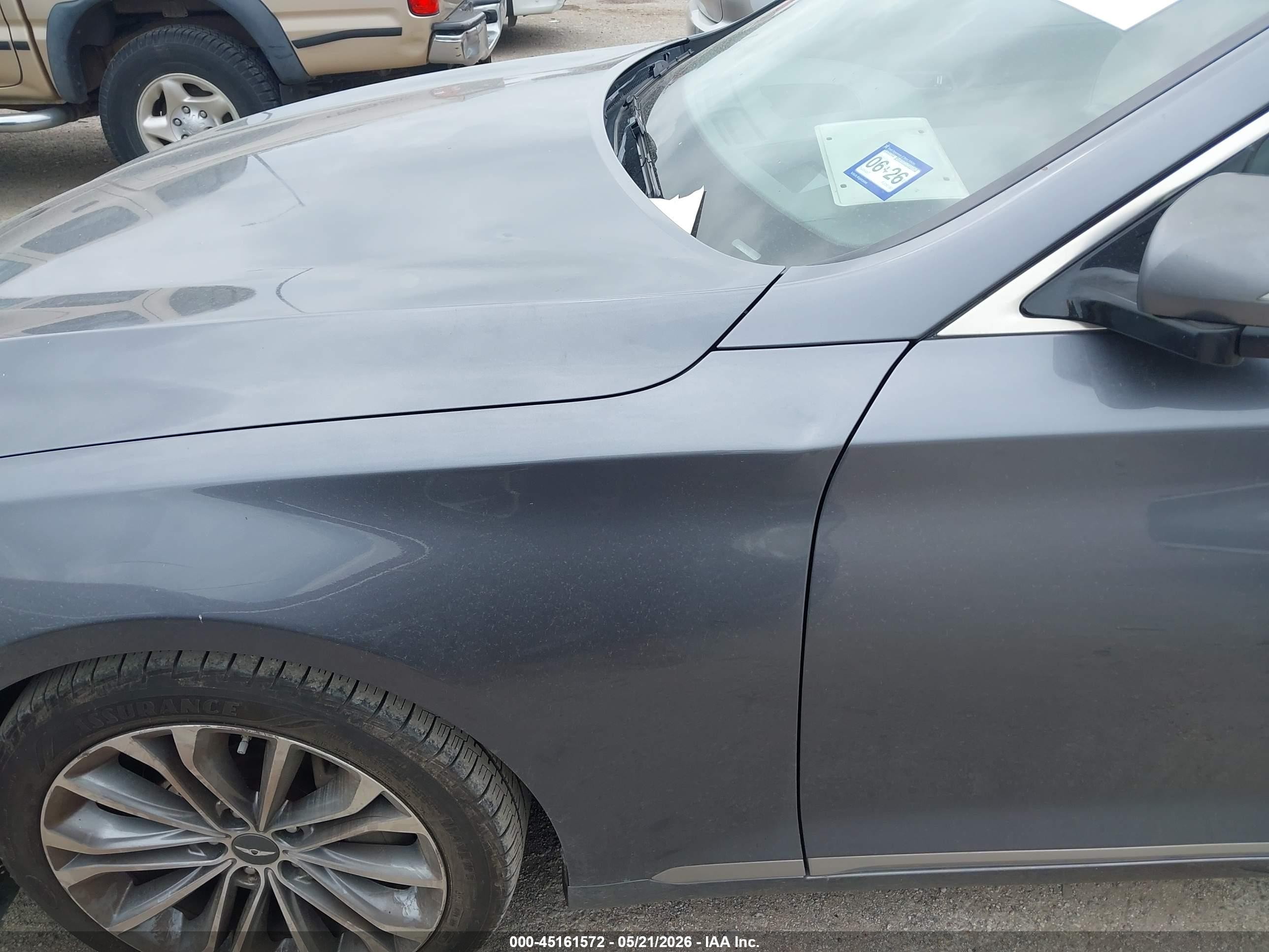 2015 Hyundai Genesis 3.8 Gray vin: KMHGN4JEXFU090160