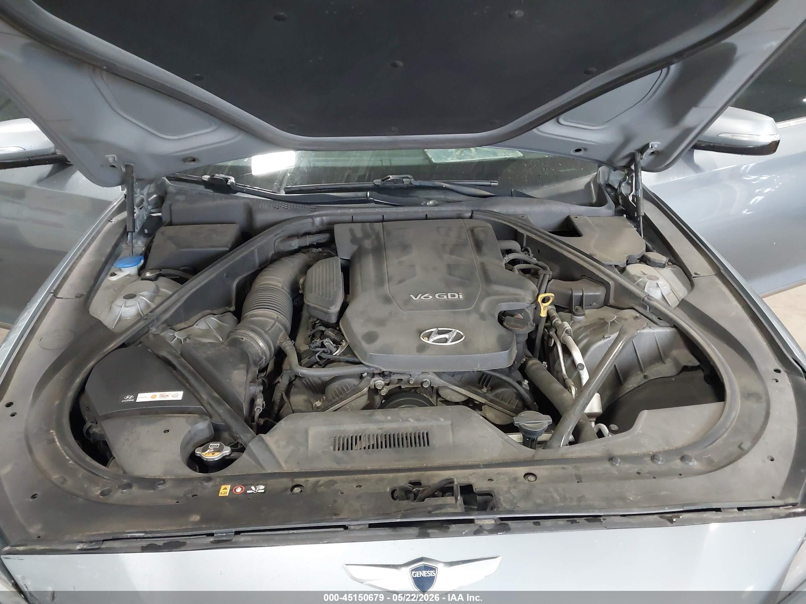 2015 Hyundai Genesis 3.8 Gray vin: KMHGN4JEXFU091129