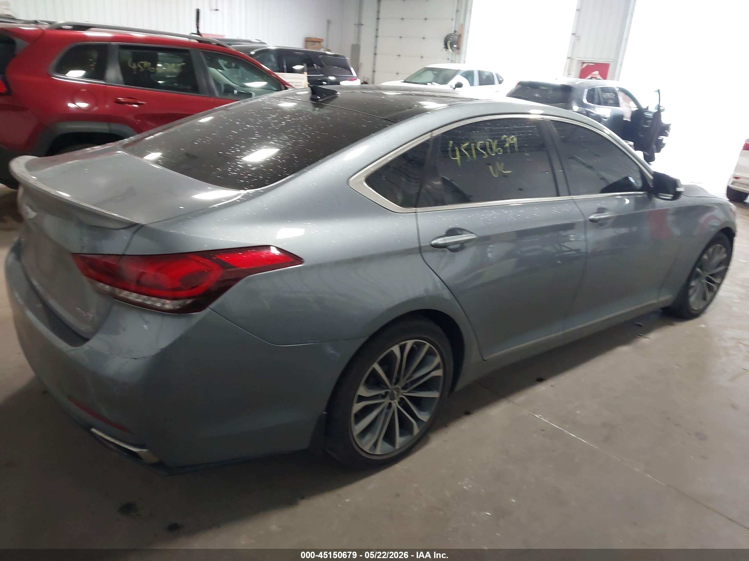 2015 Hyundai Genesis 3.8 Gray vin: KMHGN4JEXFU091129