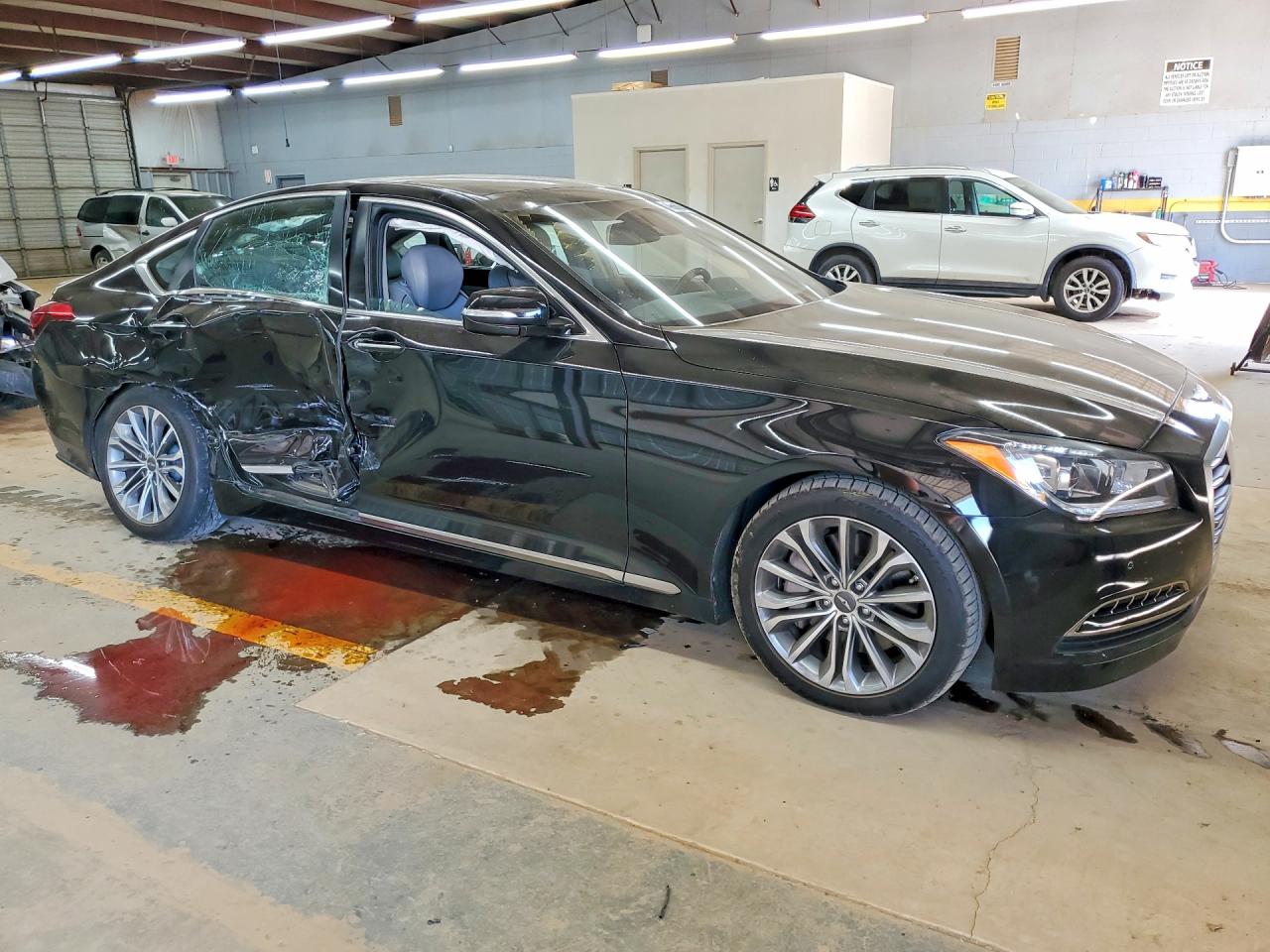 2015 Hyundai Genesis 3.8l Black vin: KMHGN4JEXFU092345
