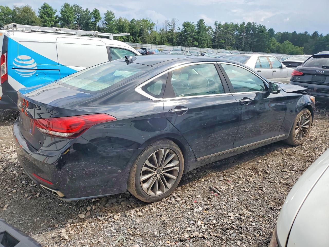 2015 Hyundai Genesis 3.8l Черный vin: KMHGN4JEXFU094418