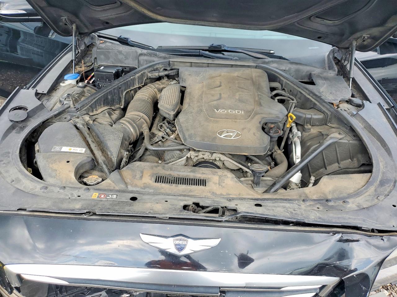2015 Hyundai Genesis 3.8l Черный vin: KMHGN4JEXFU094418