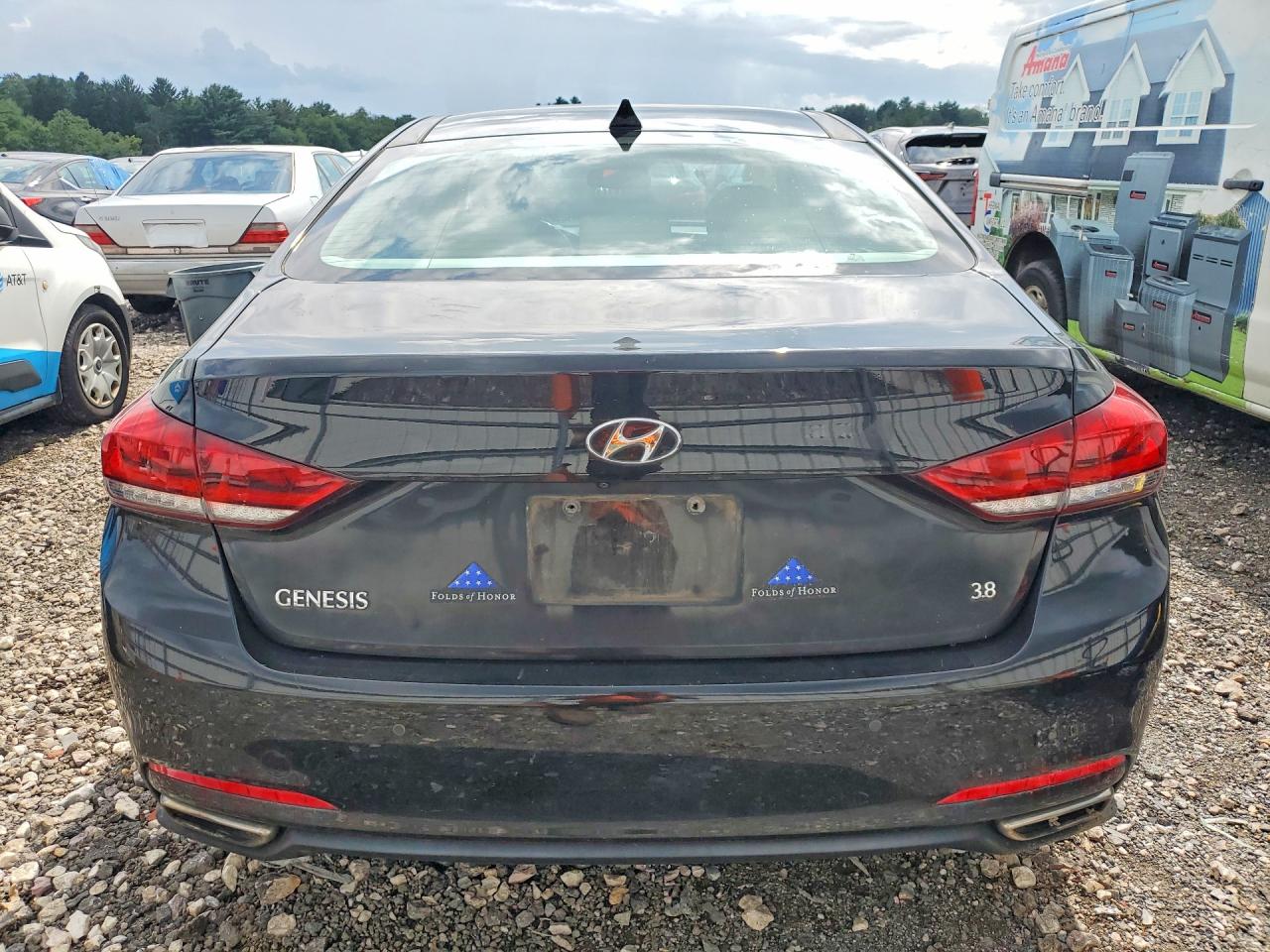 2015 Hyundai Genesis 3.8l Черный vin: KMHGN4JEXFU094418