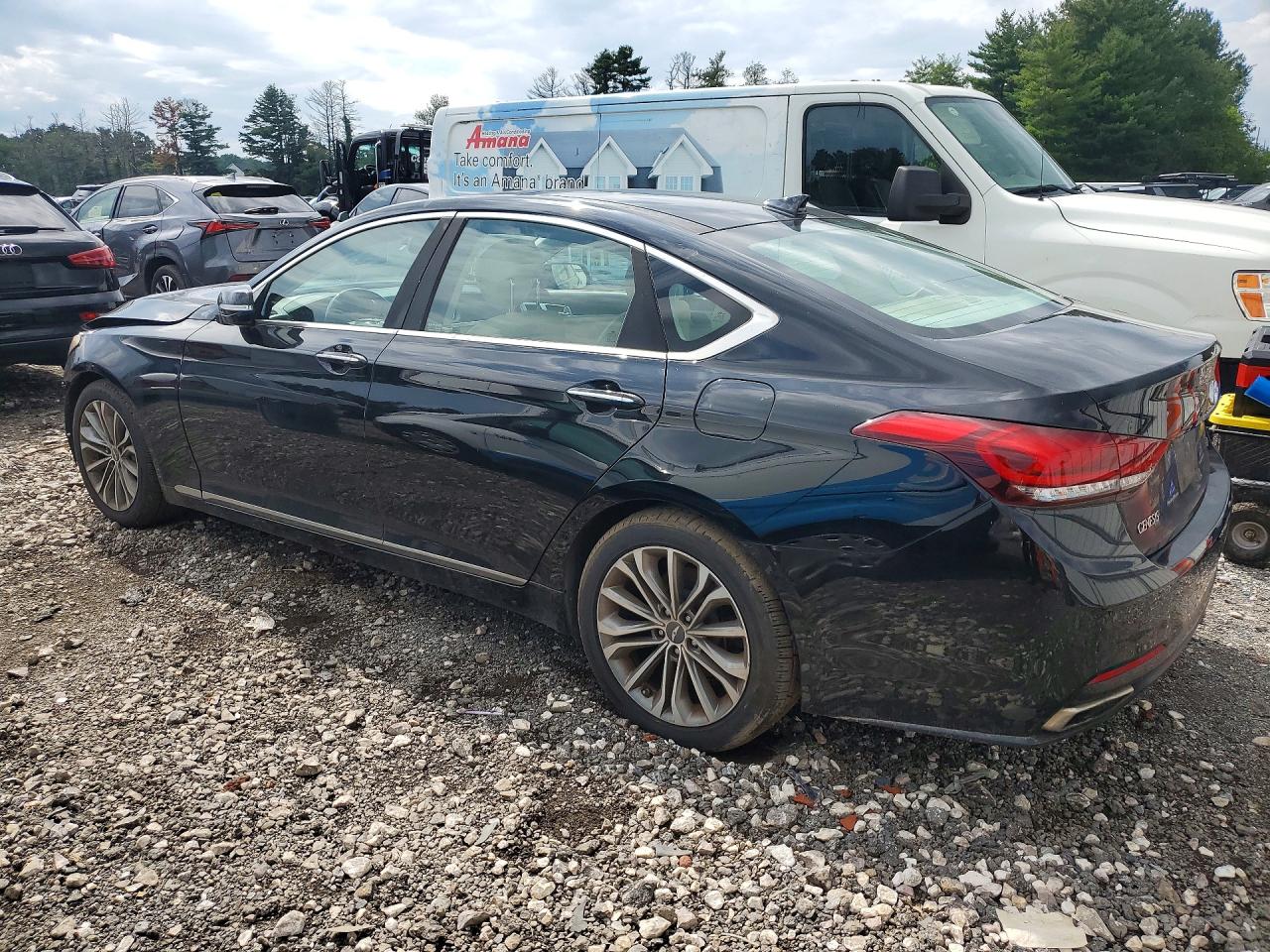 2015 Hyundai Genesis 3.8l Черный vin: KMHGN4JEXFU094418