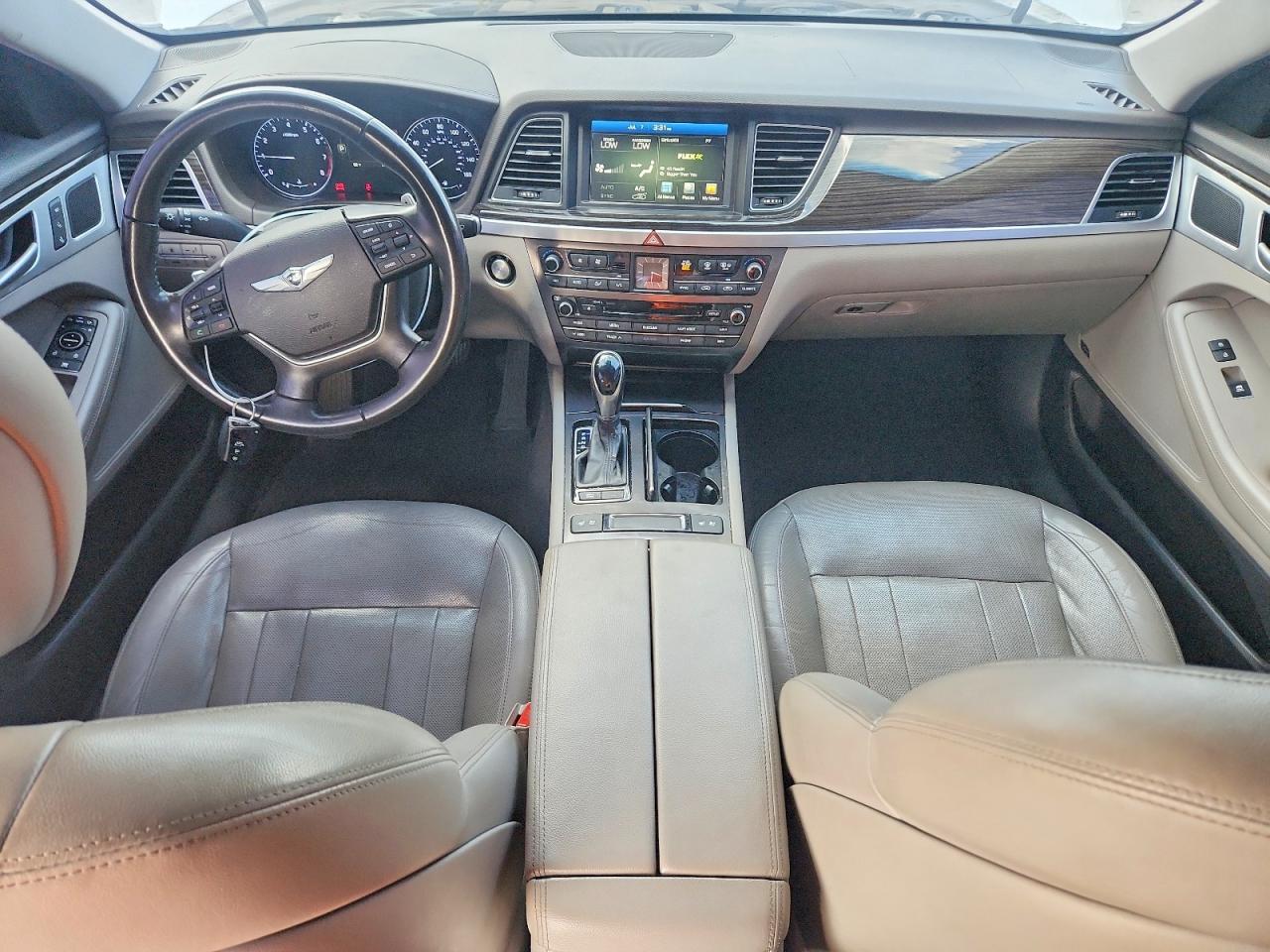 2015 Hyundai Genesis 3.8l White vin: KMHGN4JEXFU099389