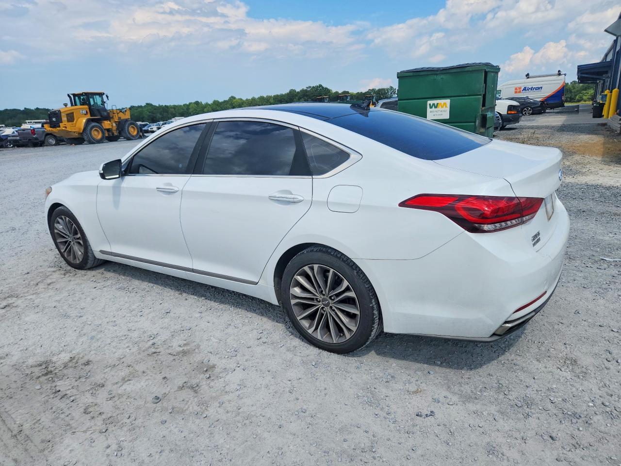 2015 Hyundai Genesis 3.8l White vin: KMHGN4JEXFU099389