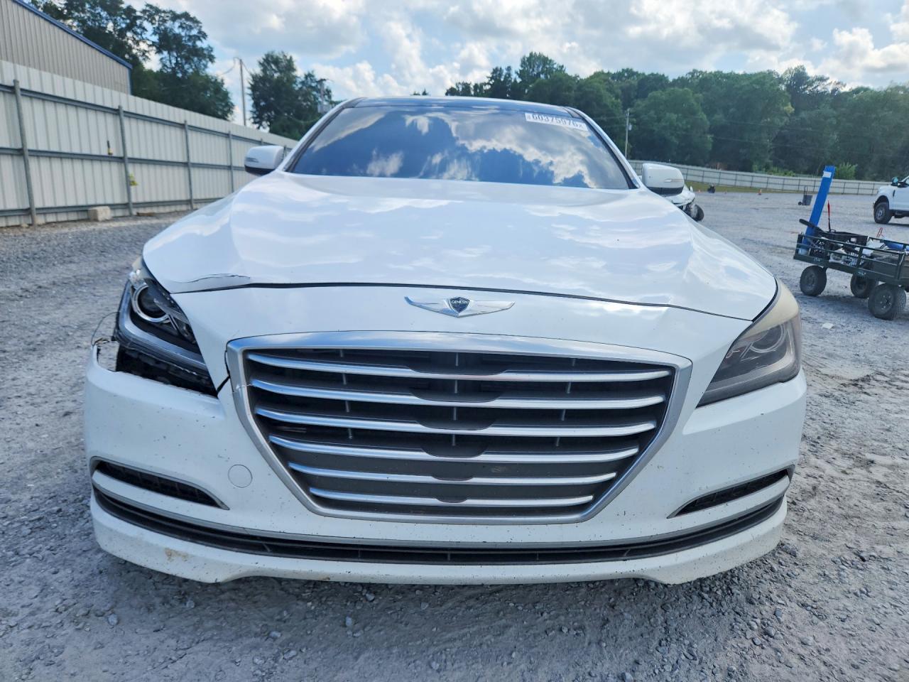 2015 Hyundai Genesis 3.8l White vin: KMHGN4JEXFU099389