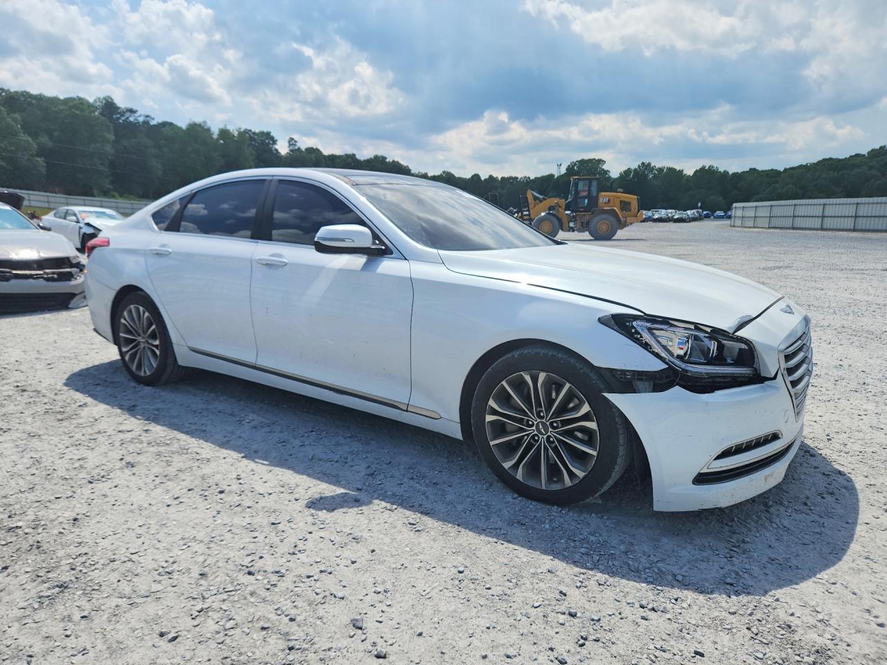 2015 Hyundai Genesis 3.8l White vin: KMHGN4JEXFU099389