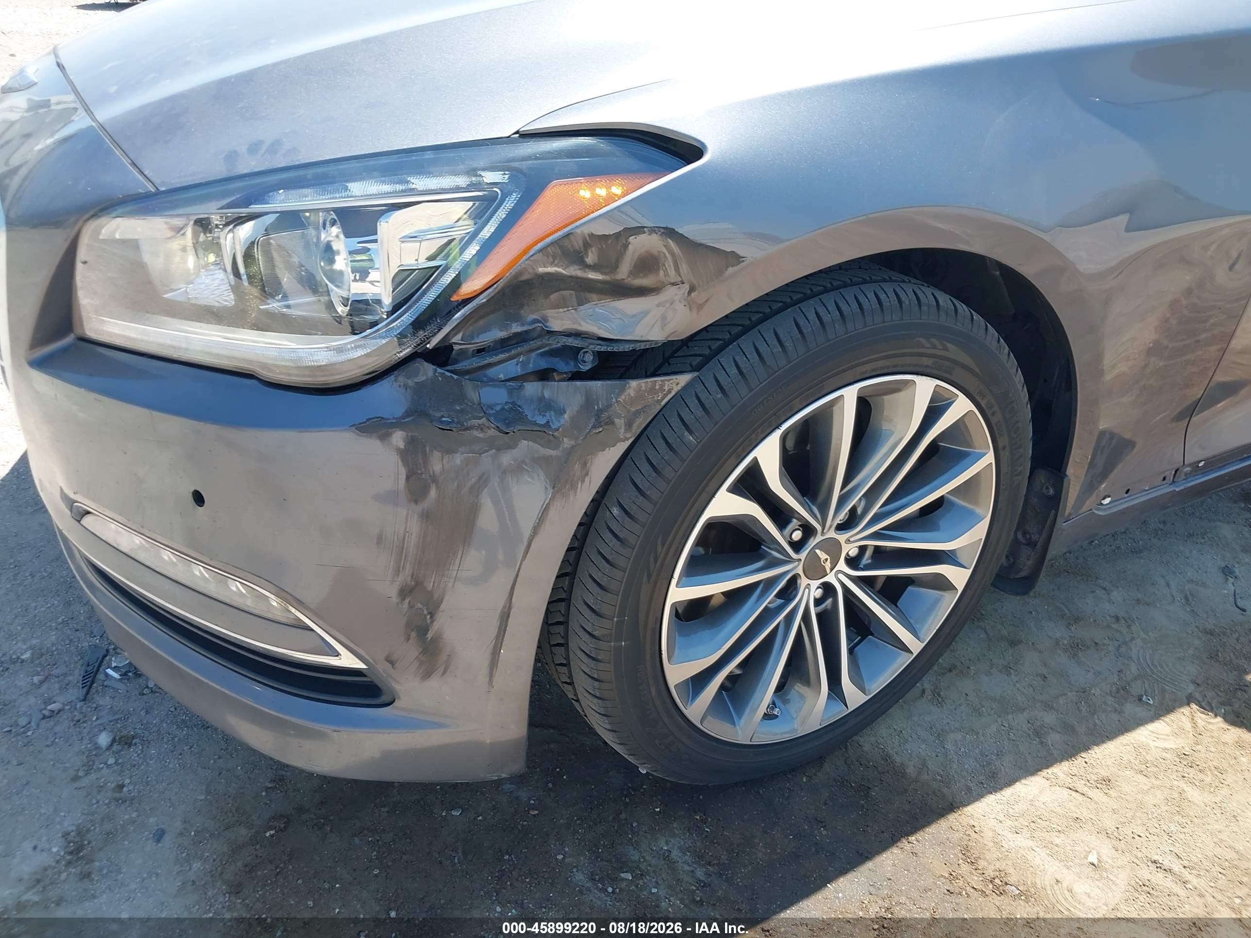 2016 Hyundai Genesis 3.8 Gray vin: KMHGN4JEXGU106178