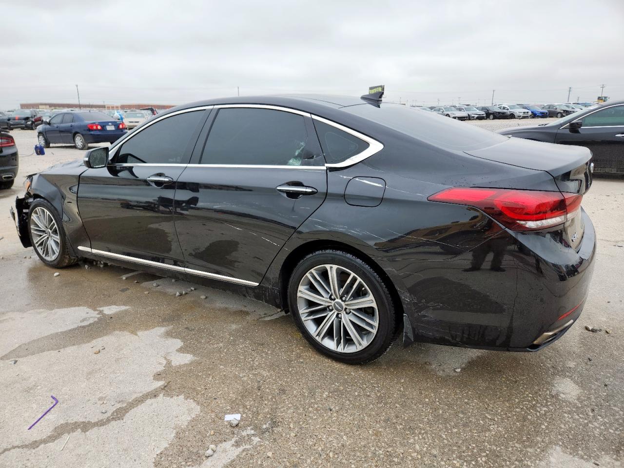 2018 Genesis G80 Base Черный vin: KMHGN4JEXJU235402