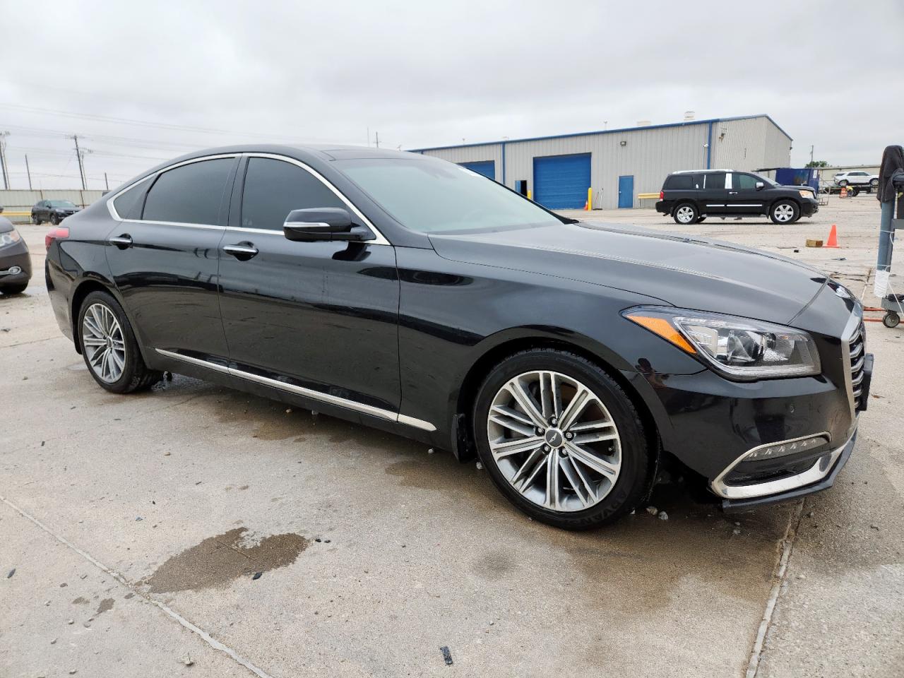 2018 Genesis G80 Base Черный vin: KMHGN4JEXJU235402