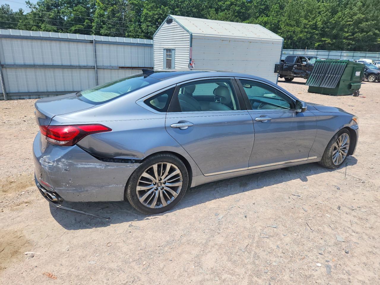 2015 Hyundai Genesis Gray vin: KMHGN4JF1FU018501