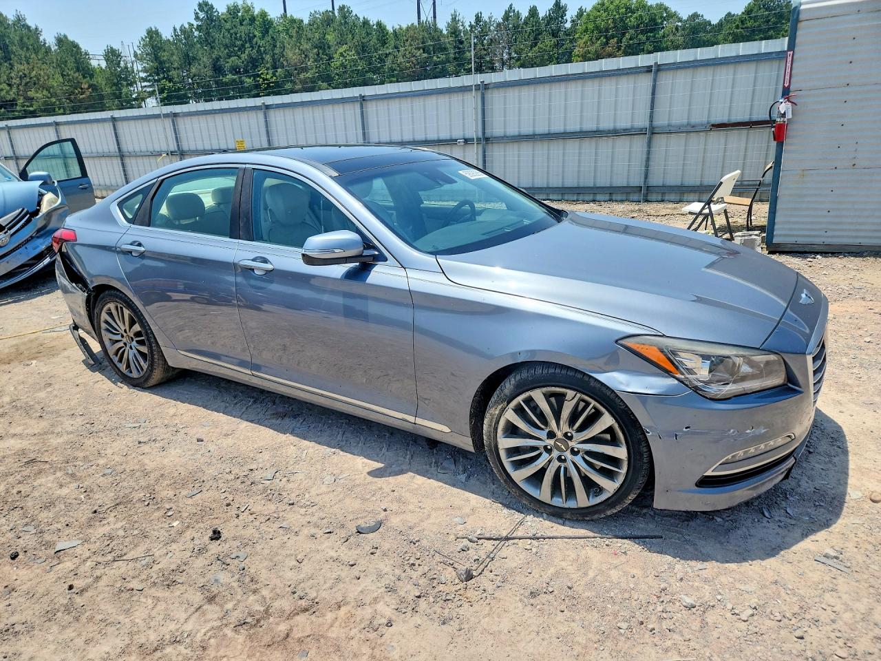 2015 Hyundai Genesis Gray vin: KMHGN4JF1FU018501