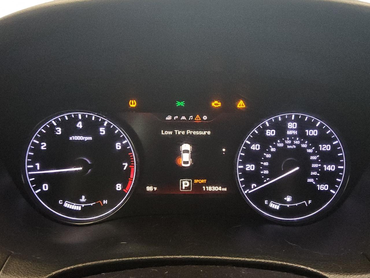 2015 Hyundai Genesis 5.0l Gray vin: KMHGN4JF1FU062207 Damage: Warning Light - Engine, On, Unacceptable