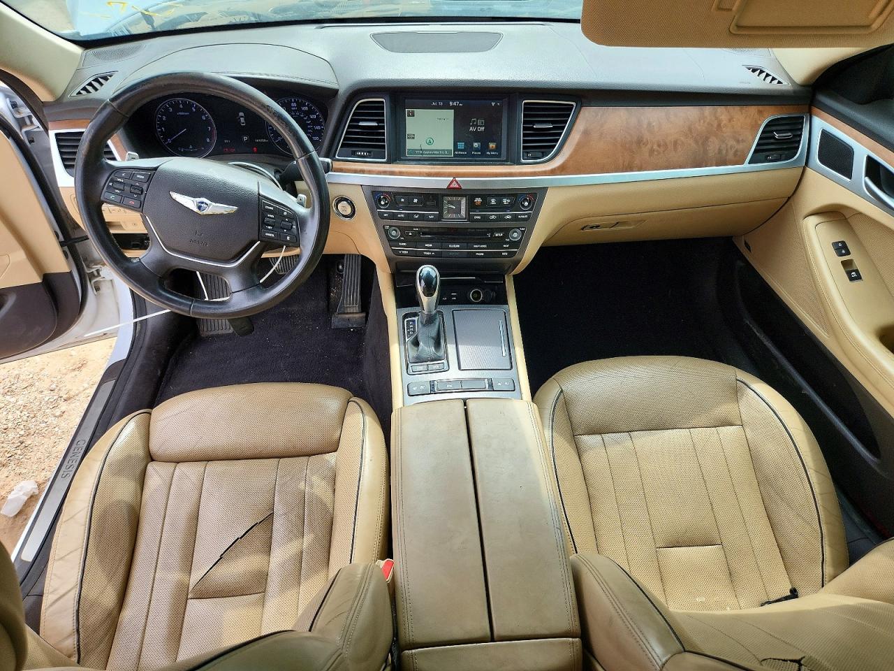 2015 Hyundai Genesis 5.0l White vin: KMHGN4JF1FU070095