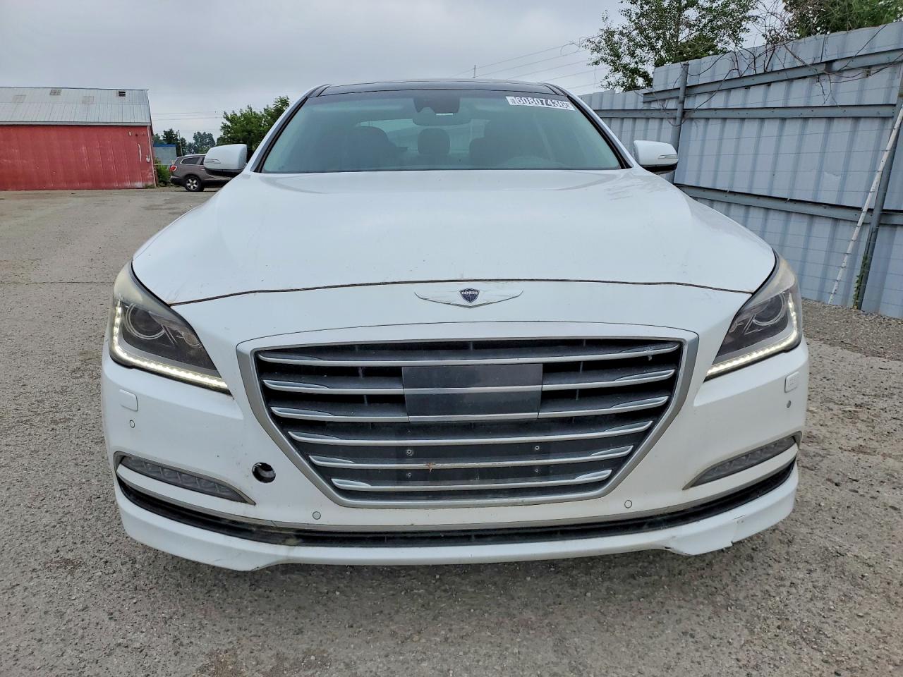 2015 Hyundai Genesis 5.0l White vin: KMHGN4JF2FU017535