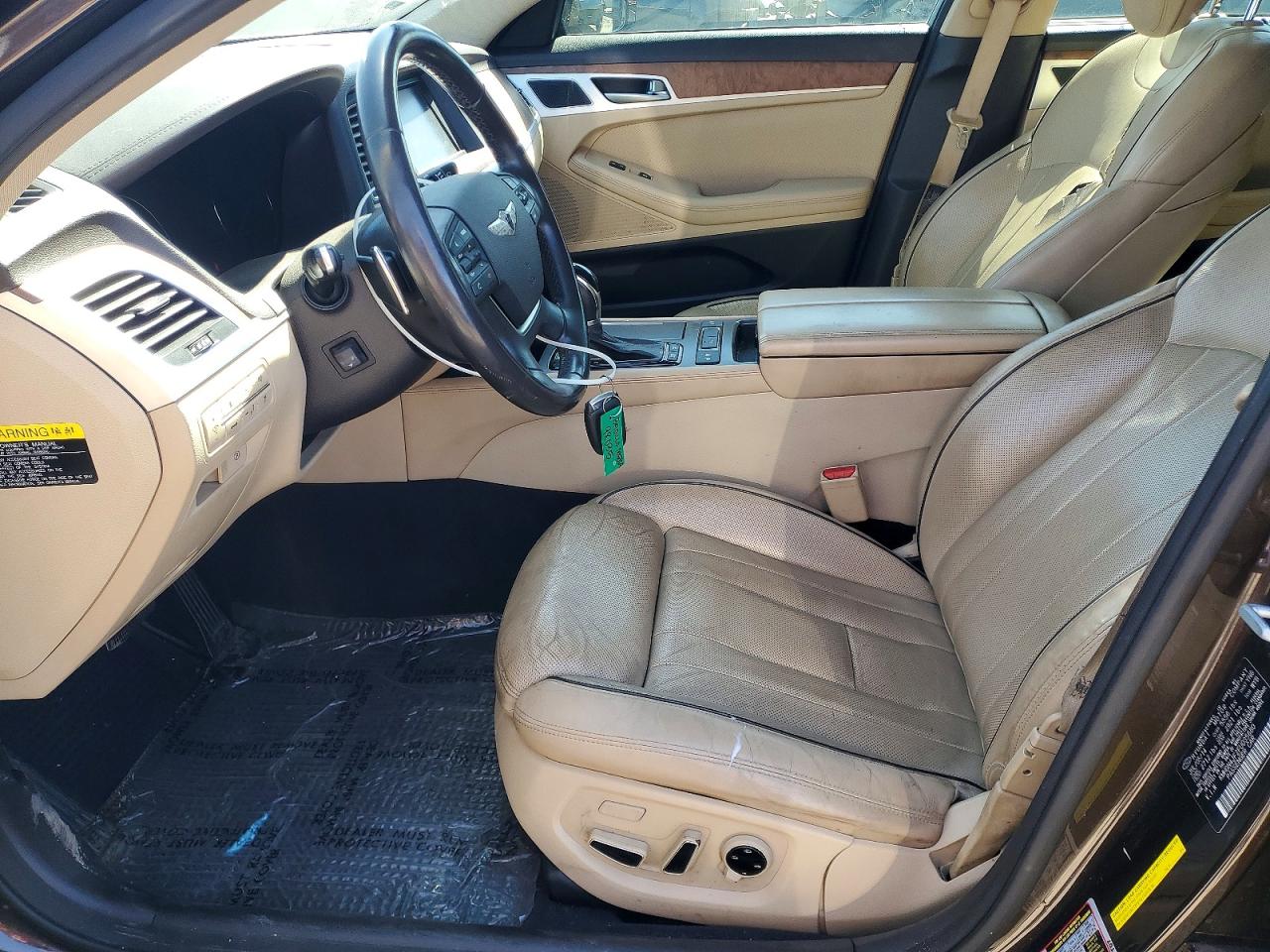 2015 Hyundai Genesis 5.0l Brown vin: KMHGN4JF2FU035680