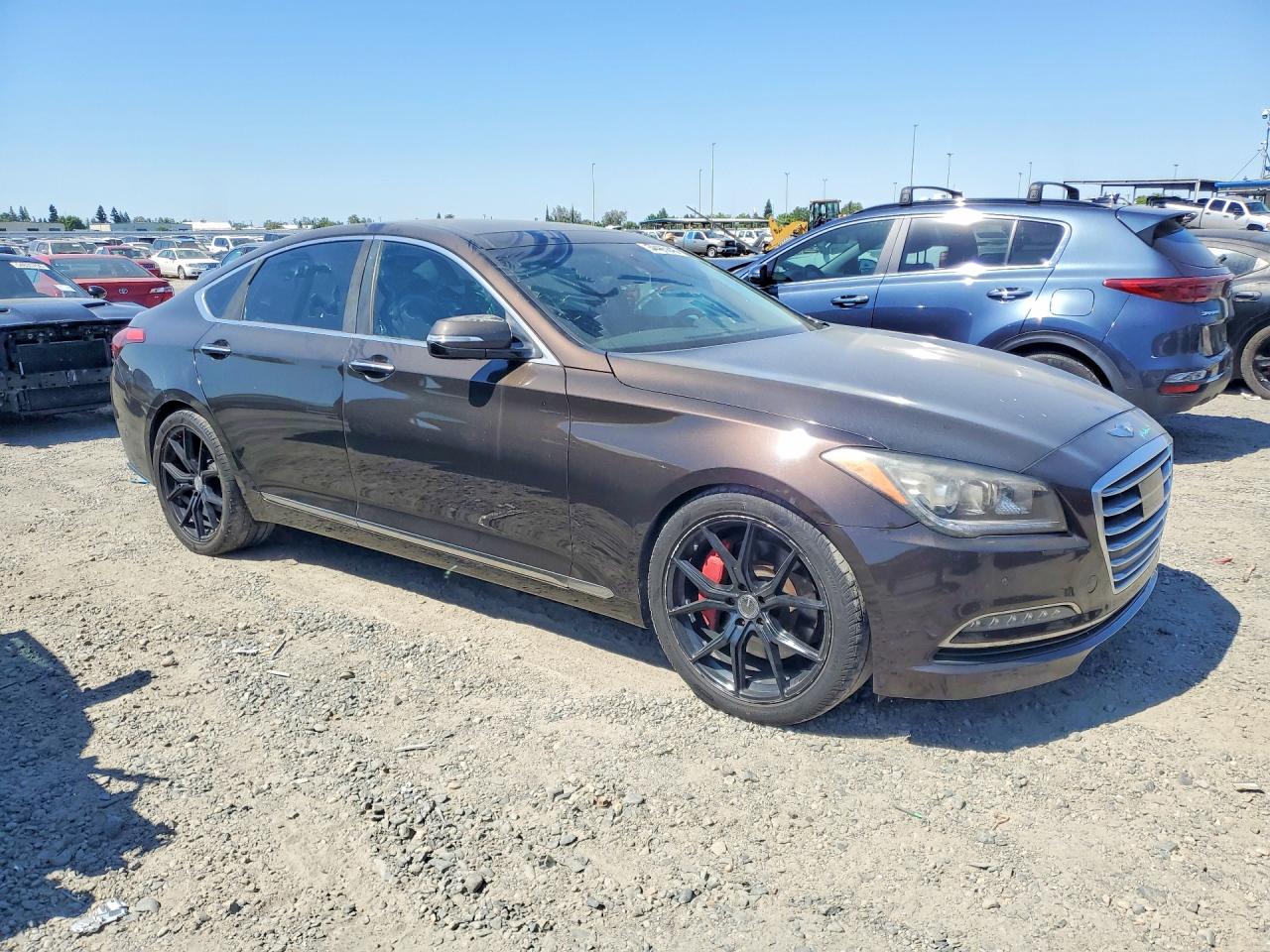 2015 Hyundai Genesis 5.0l Brown vin: KMHGN4JF2FU035680