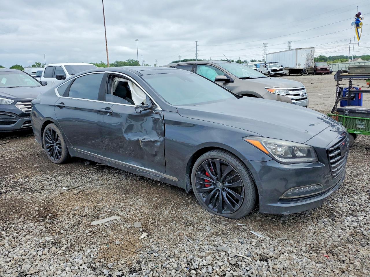 2015 Hyundai Genesis 5.0l Charcoal vin: KMHGN4JF2FU055931