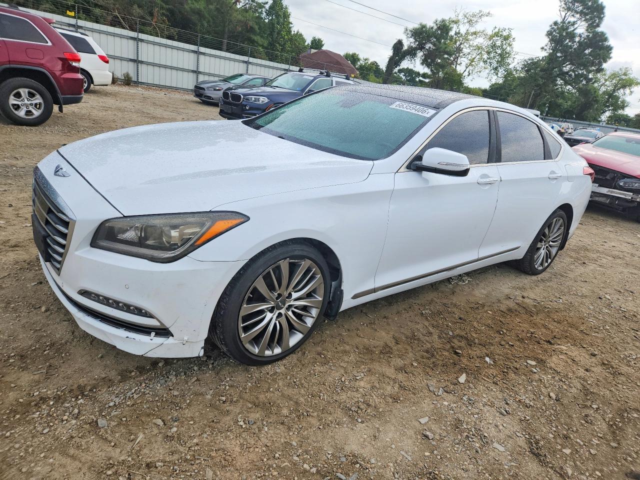 2015 Hyundai Genesis 5.0l White vin: KMHGN4JF2FU103704