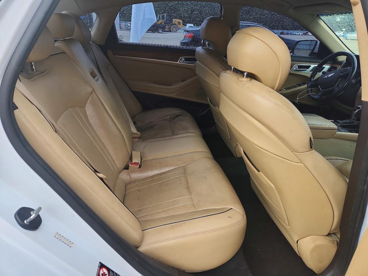 2015 Hyundai Genesis 5.0l White vin: KMHGN4JF2FU103704