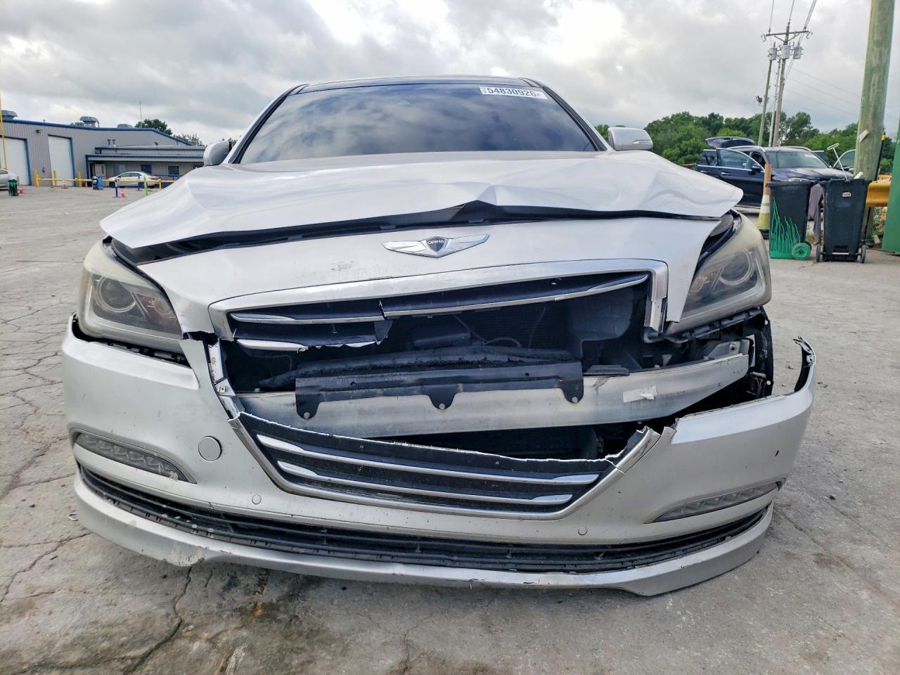 2015 Hyundai Genesis 5.0l Silver vin: KMHGN4JF3FU028396
