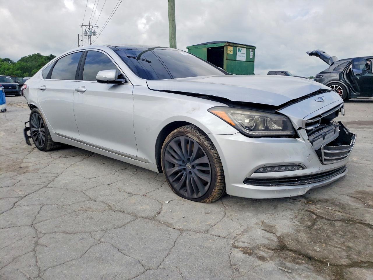 2015 Hyundai Genesis 5.0l Silver vin: KMHGN4JF3FU028396