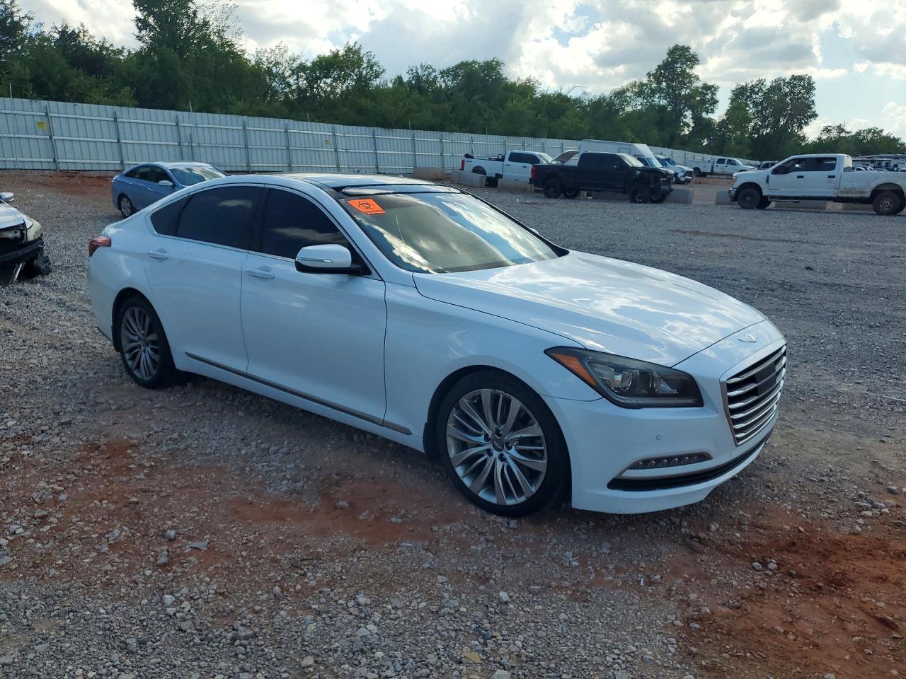 2015 Hyundai Genesis 5.0l White vin: KMHGN4JF4FU073458
