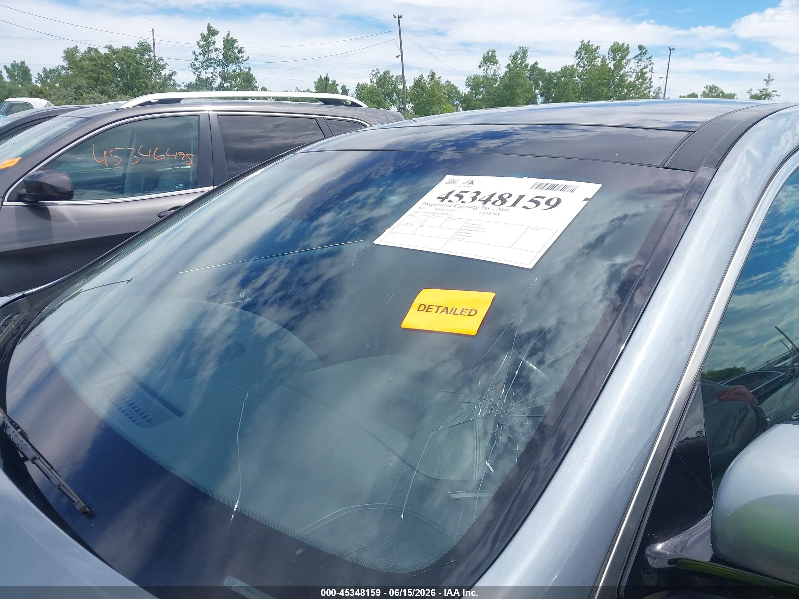 2015 Hyundai Genesis 5.0 Серый vin: KMHGN4JF4FU079454