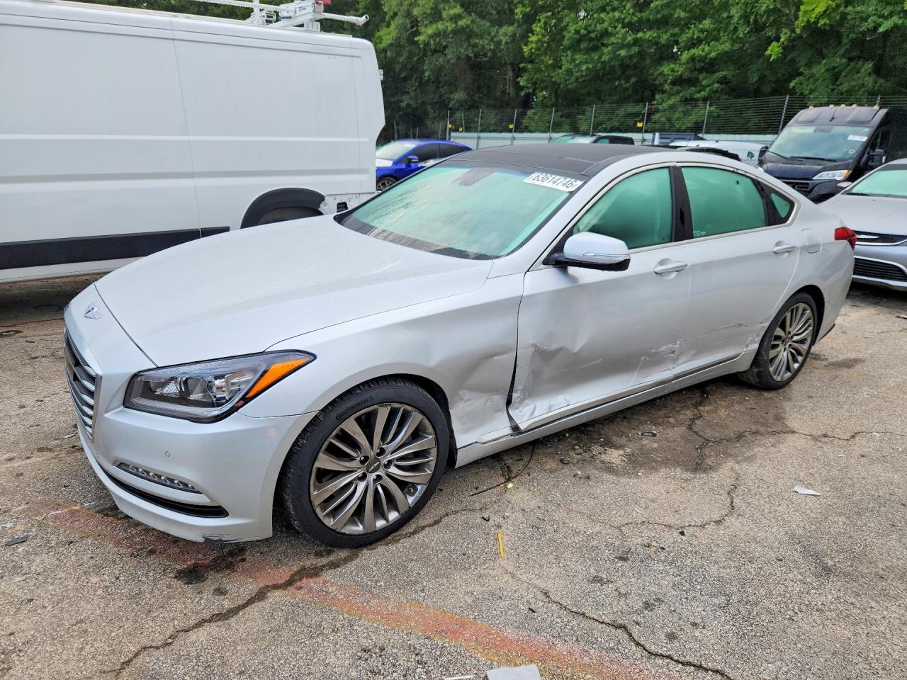 2015 Hyundai Genesis 5.0l Серебряный vin: KMHGN4JF5FU016587