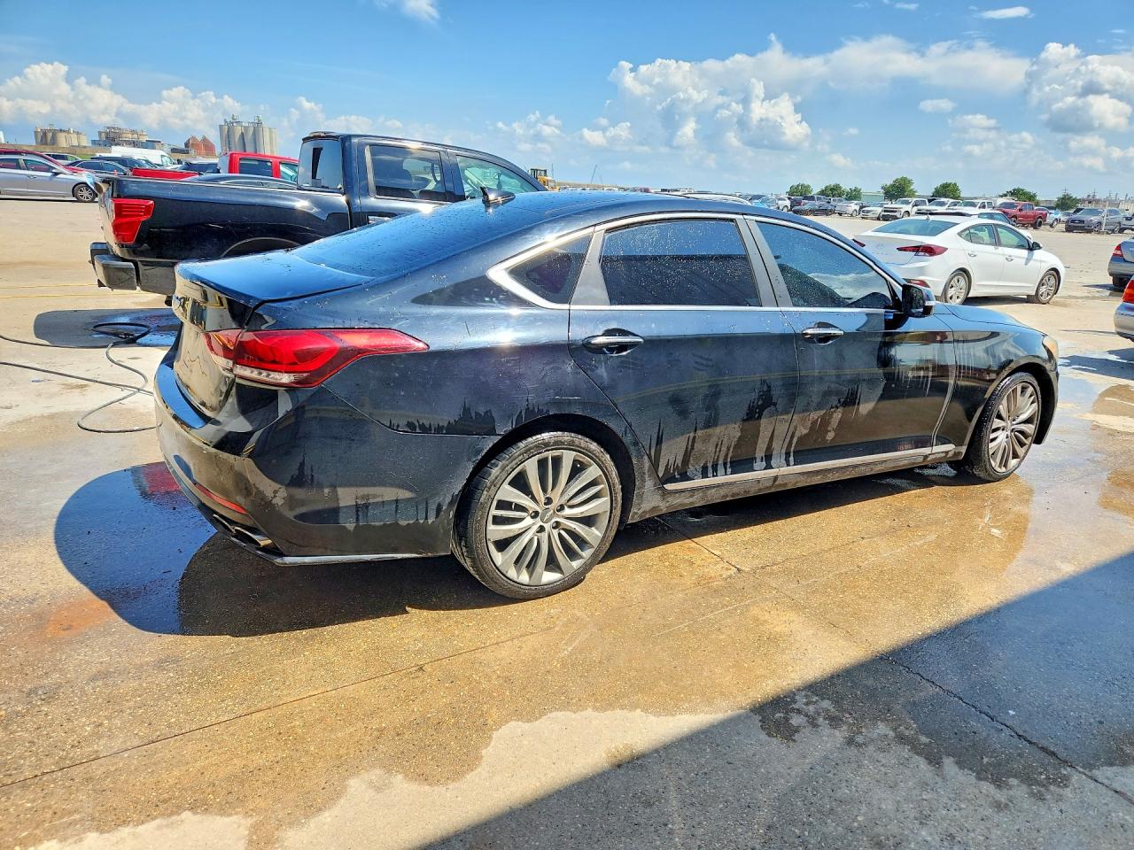 2015 Hyundai Genesis 5.0l Black vin: KMHGN4JF5FU016735
