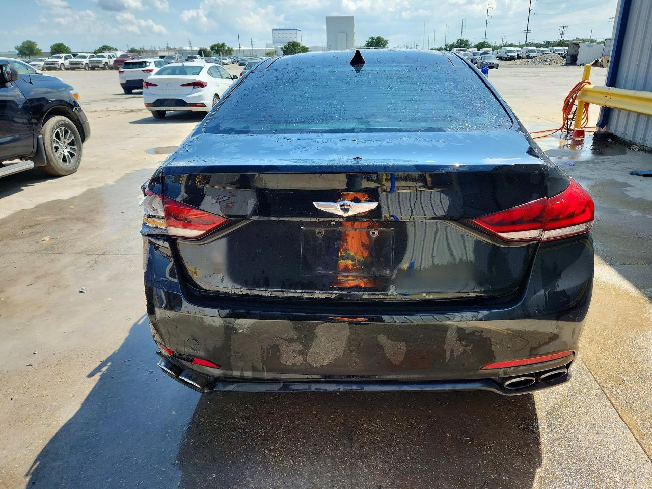 2015 Hyundai Genesis 5.0l Black vin: KMHGN4JF5FU016735