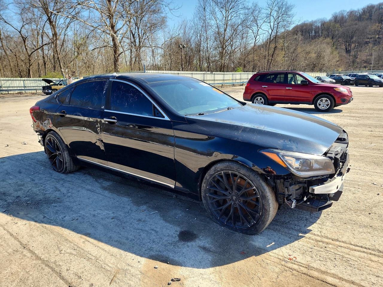 2015 Hyundai Genesis 5.0l Black vin: KMHGN4JF6FU041305