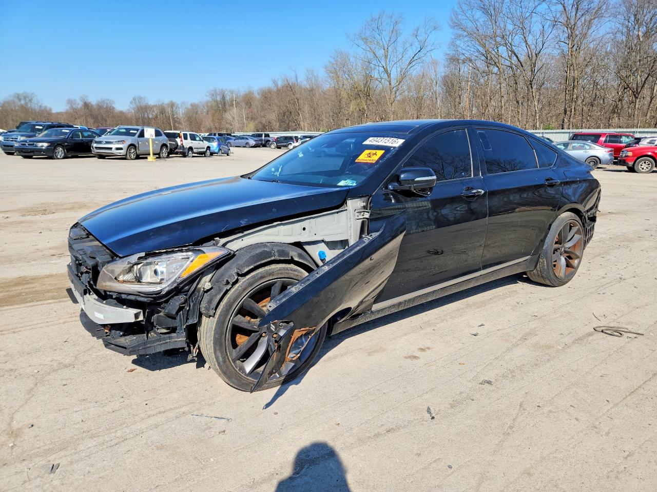 2015 Hyundai Genesis 5.0l Black vin: KMHGN4JF6FU041305